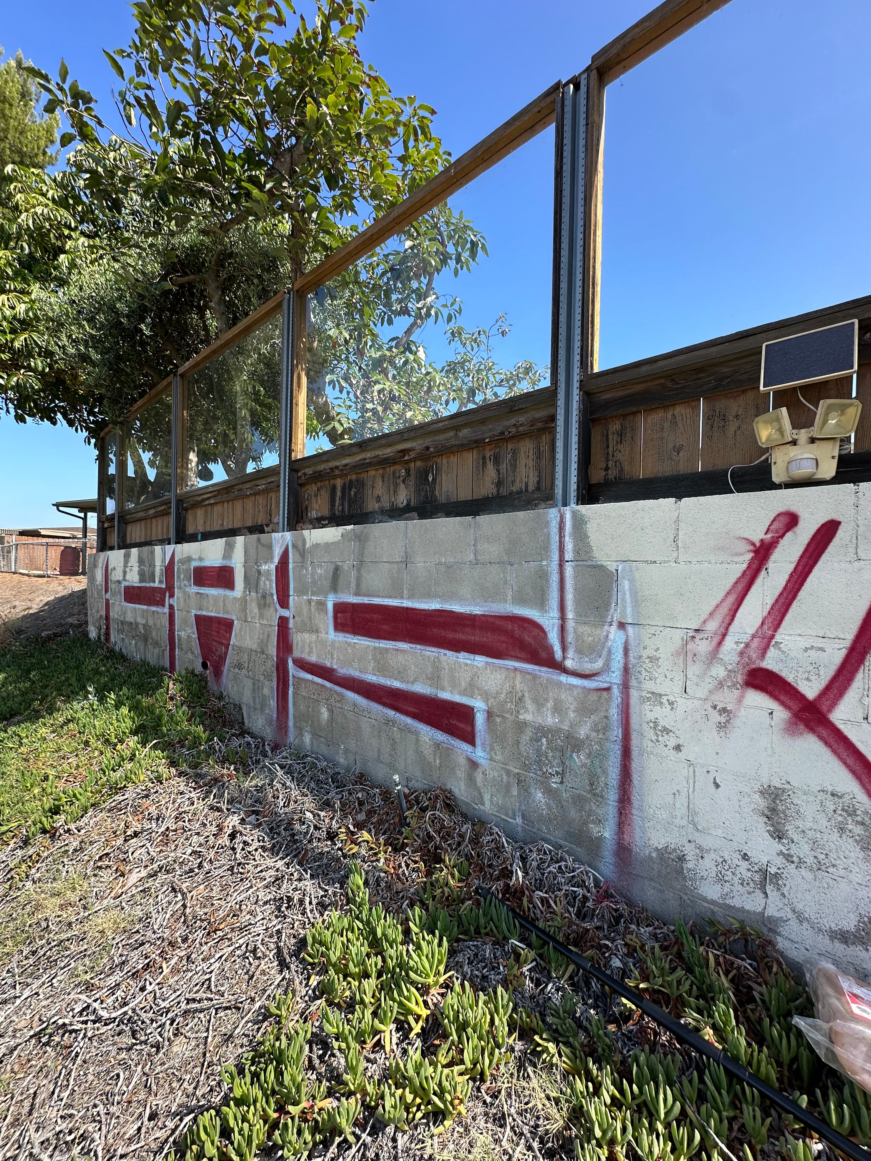 Project Graffiti Removed From Block Wall With Protective Coating Up Next image